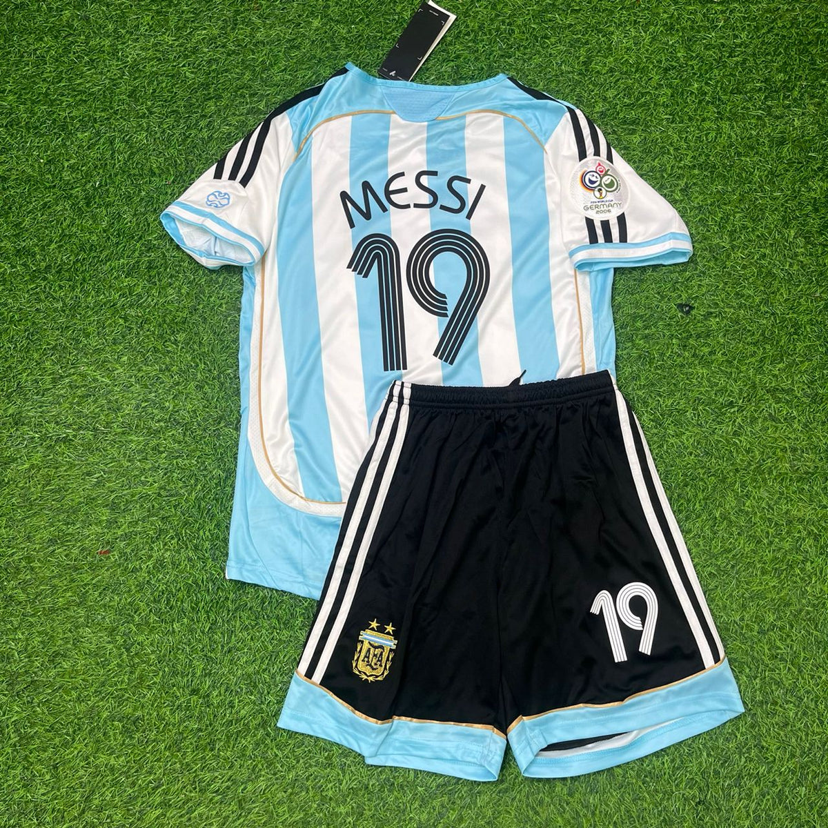 Lionel Messi Argentina 2006 World Cup Kids Retro Football Jersey Pulses Football