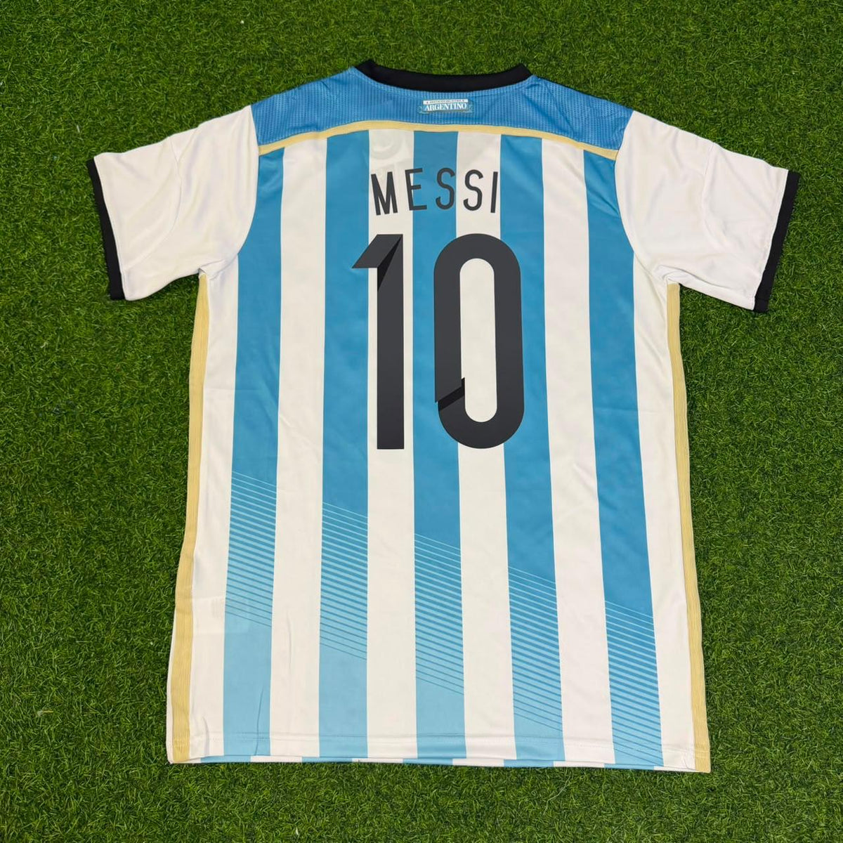 Lionel Messi Argentina 2014 World Cup Home Retro Jersey Trikot Soccer Shirt Pulses Football
