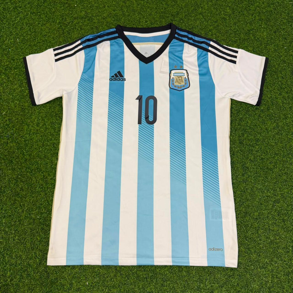 Lionel Messi Argentina 2014 World Cup Home Retro Jersey Trikot Soccer Shirt Pulses Football