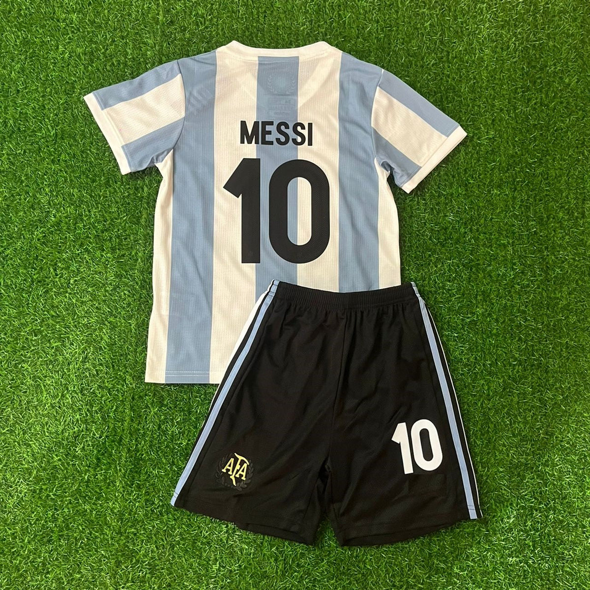 Lionel Messi Argentina Retro Kids Children Set Retro Football Jersey Trikot Pulses Football
