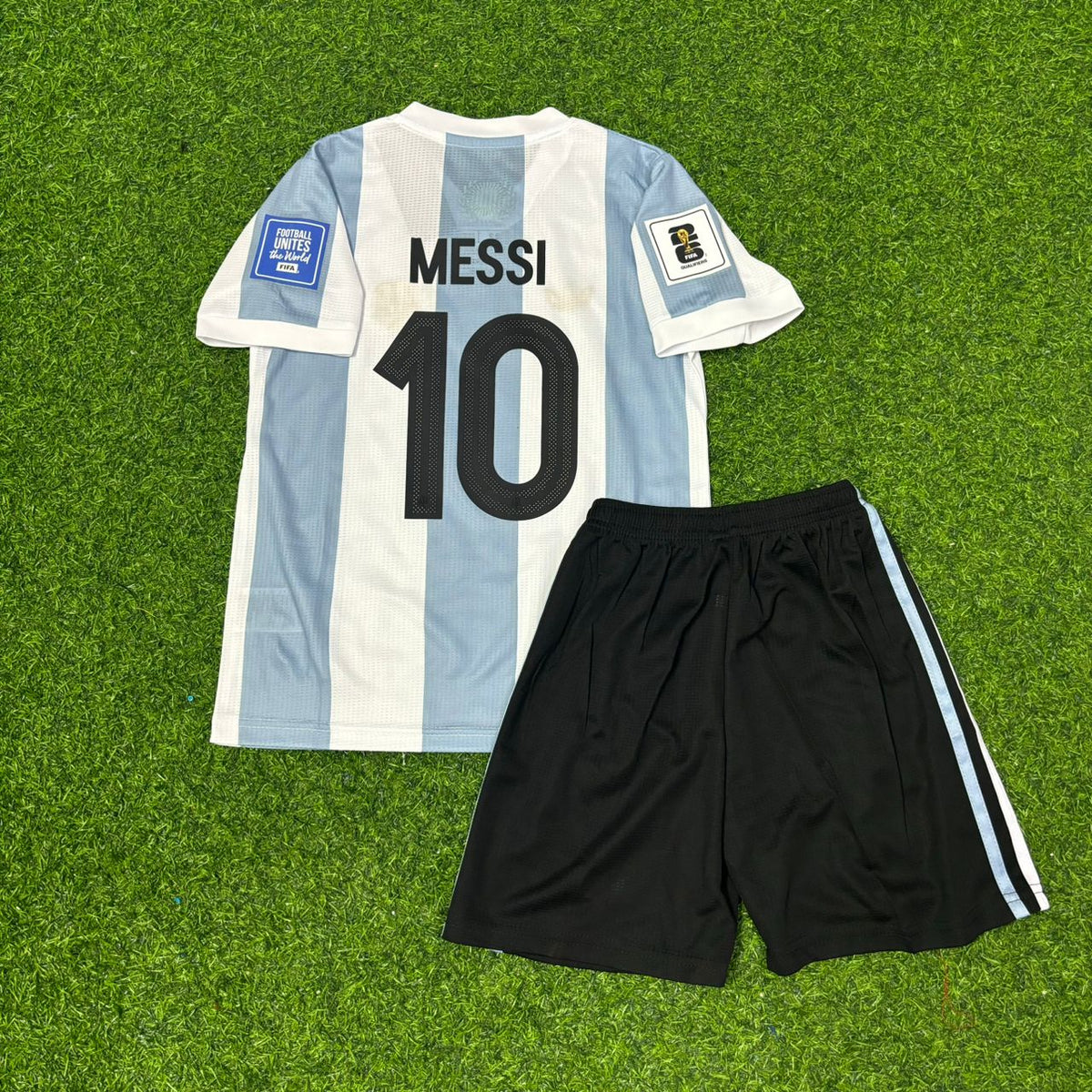 Lionel Messi Argentina Special 2026 World Cup Children Football Jersey Set Pulses Football