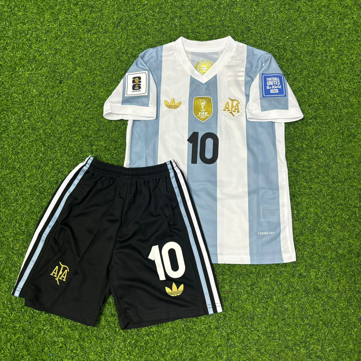 Lionel Messi Argentina Special 2026 World Cup Children Football Jersey Set Pulses Football