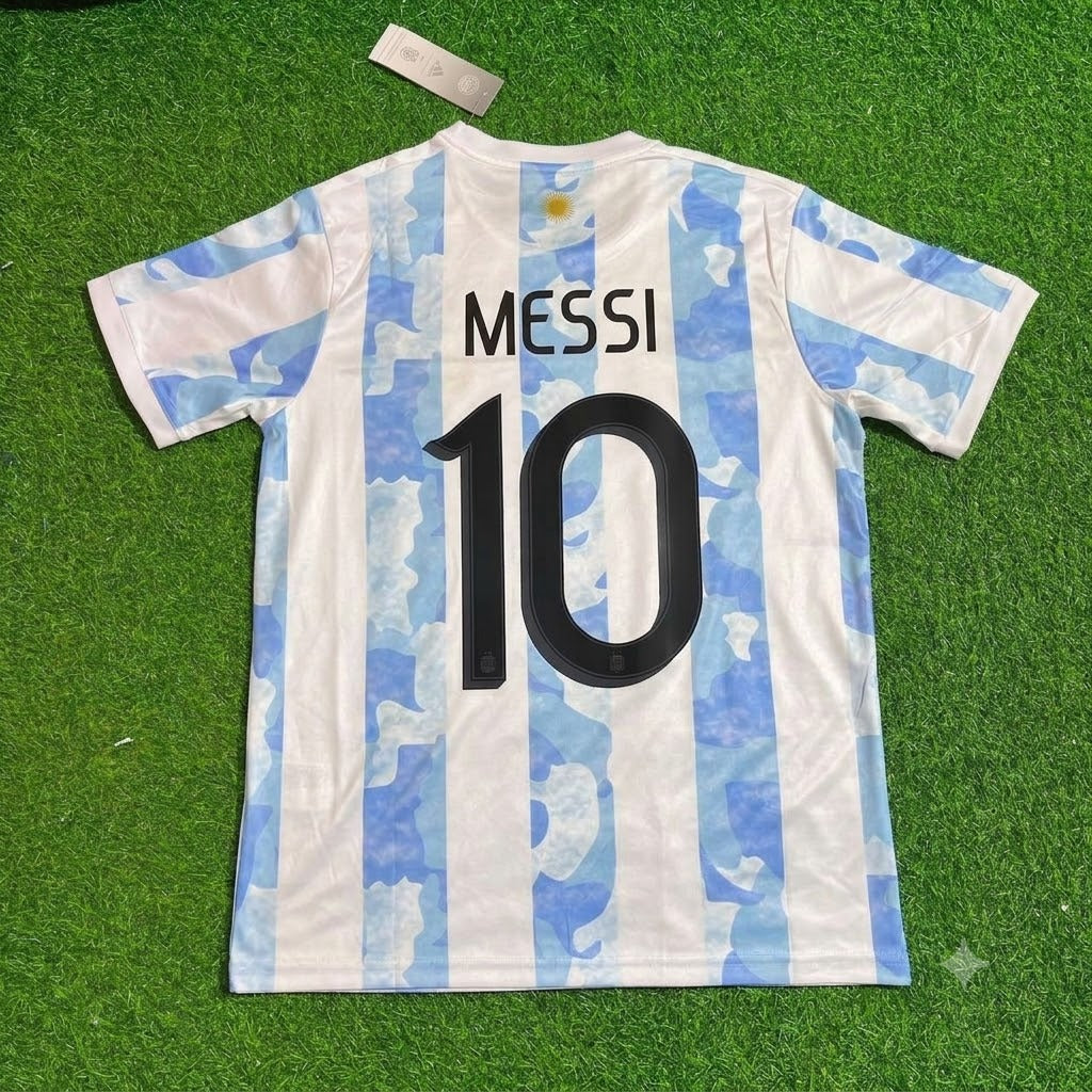 Lionel Messi 10 - Argentina Retro Kit Jersey Trikot Maillot Soccer Shirt Pulses Football
