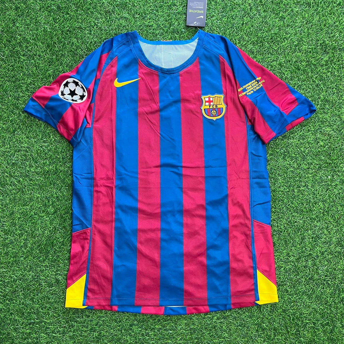 Lionel Messi #30 Barcelona 2006 Champions League Final Retro Football Jersey Soccer Shirt Pulses Football