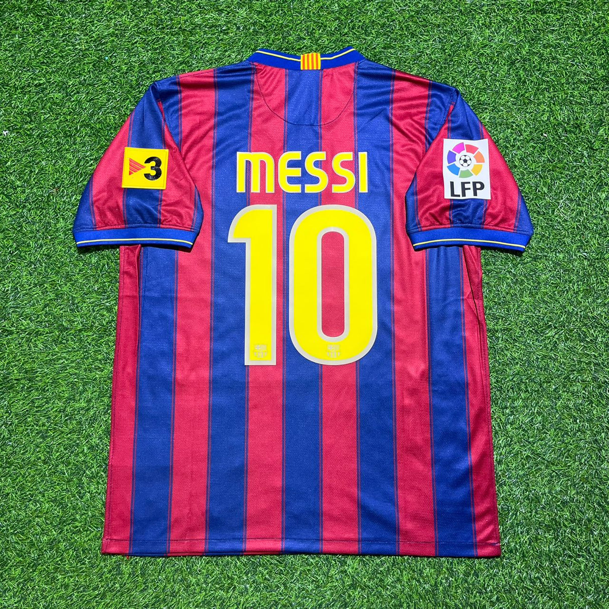 Lionel Messi Barcelona 2009-2010 Home Retro Football Jersey Pulses Football