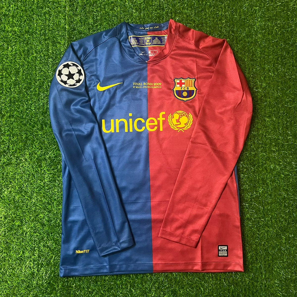 Lionel Messi Barcelona 2009 Roma Final Retro Jersey Trikot Maillot Soccer Shirt Pulses Football