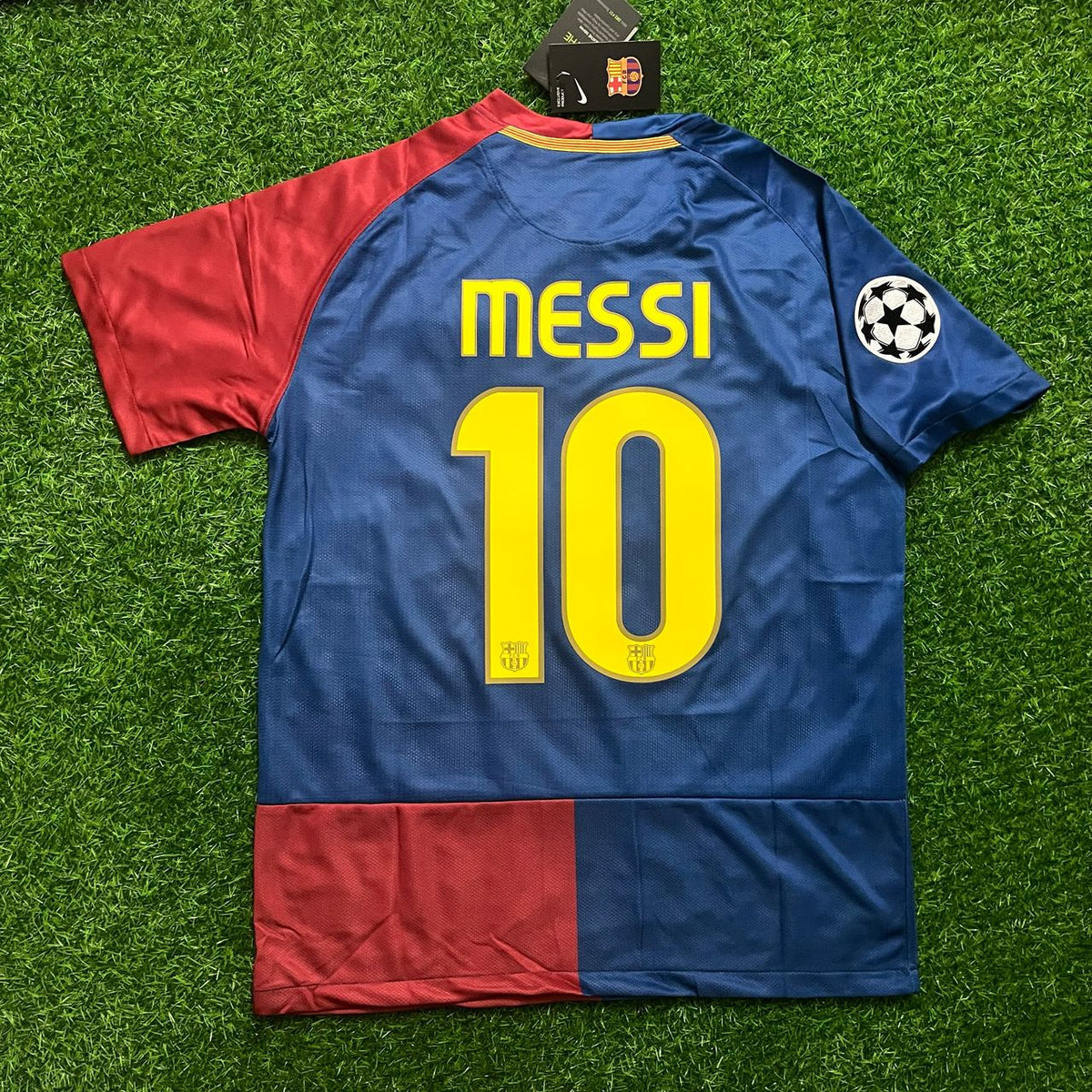 Lionel Messi Barcelona 2009 Roma Final Retro Jersey Trikot Maillot Pulses Football