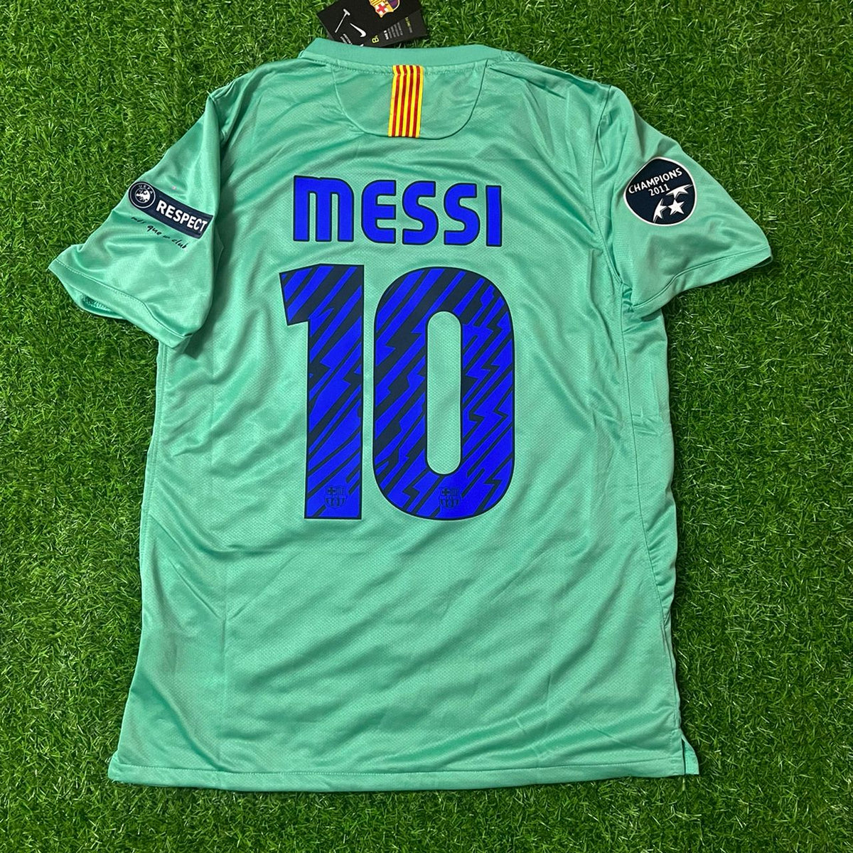 Lionel Messi 10 - Barcelona 2011/2012 Blue Red Home Retro Jersey Trikot Pulses Football