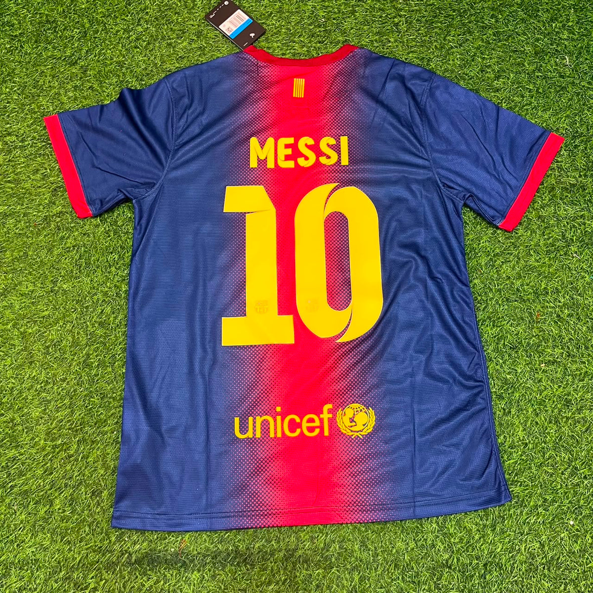 Lionel Messi Barcelona 2012/2013 Retro Home Football Jersey Pulses Football