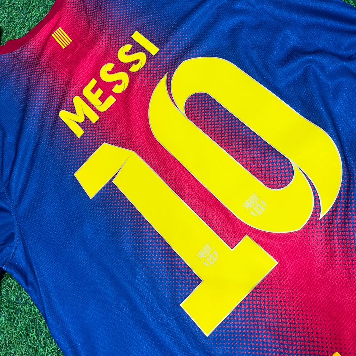 Lionel Messi Barcelona 2012/2013 Retro Home Football Jersey Pulses Football