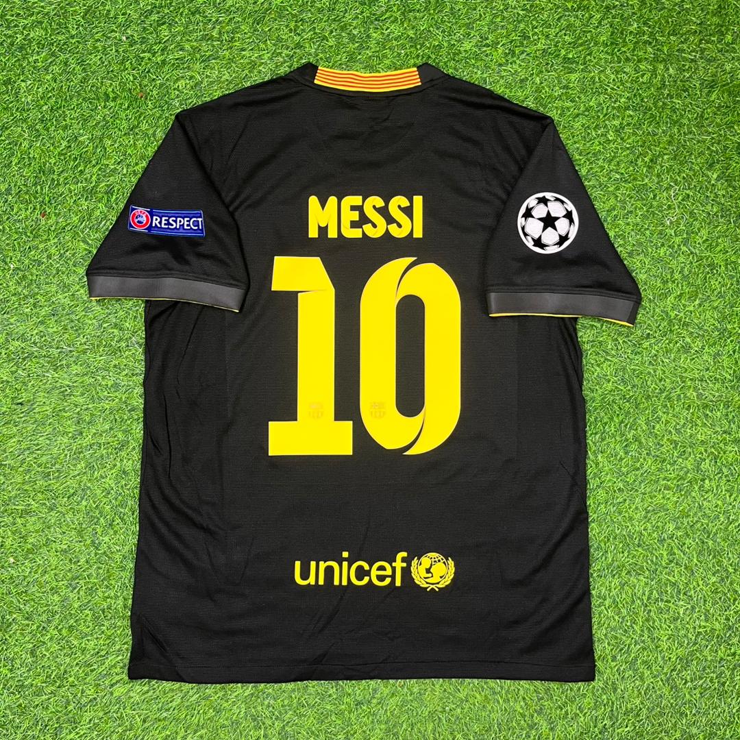 Lionel Messi #10 Barcelona 2013-2014 Black Retro Football Jersey Pulses Football