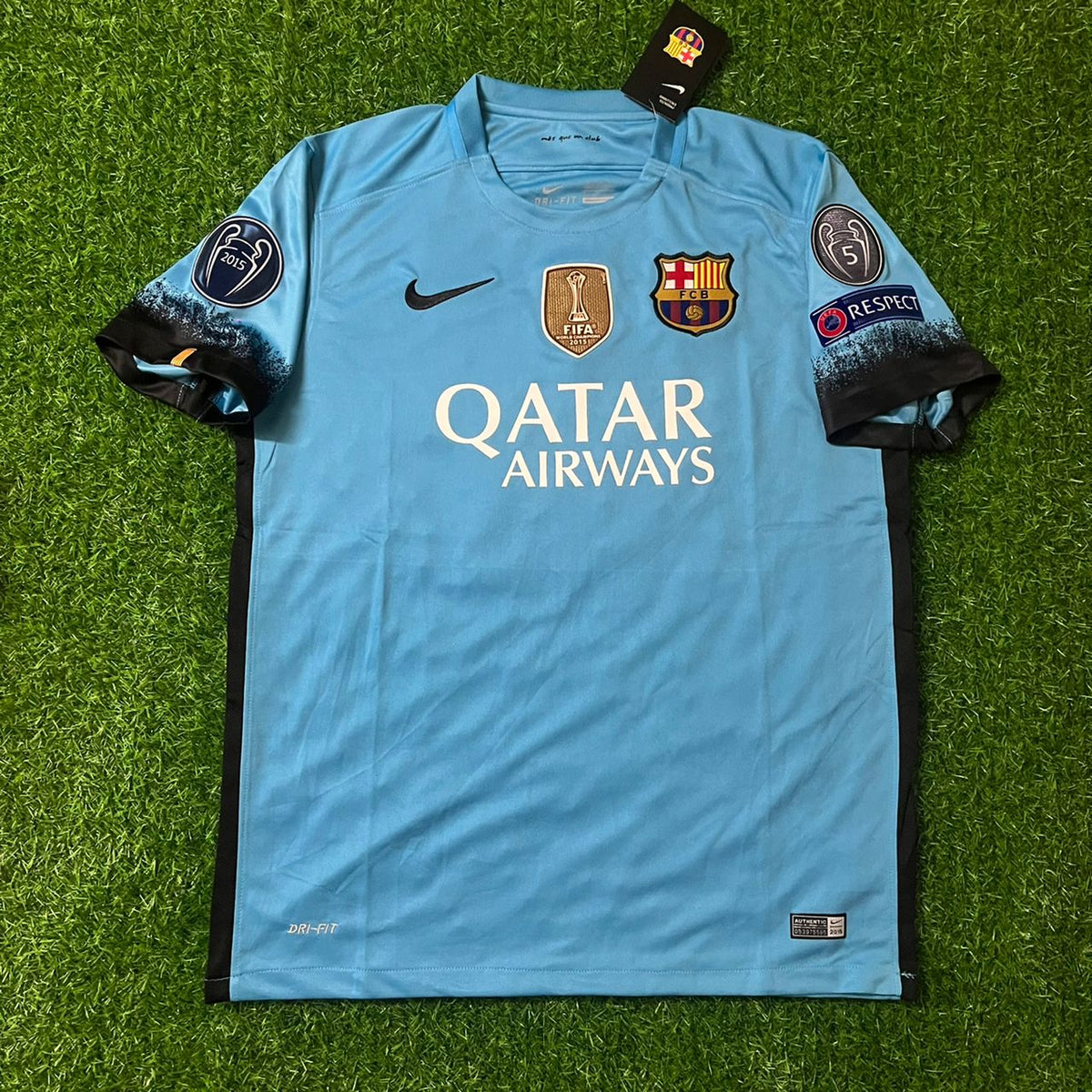 Lionel Messi Barcelona 2015-2016 Champions League Retro Jersey Maillot Trikot Maglia Pulses Football