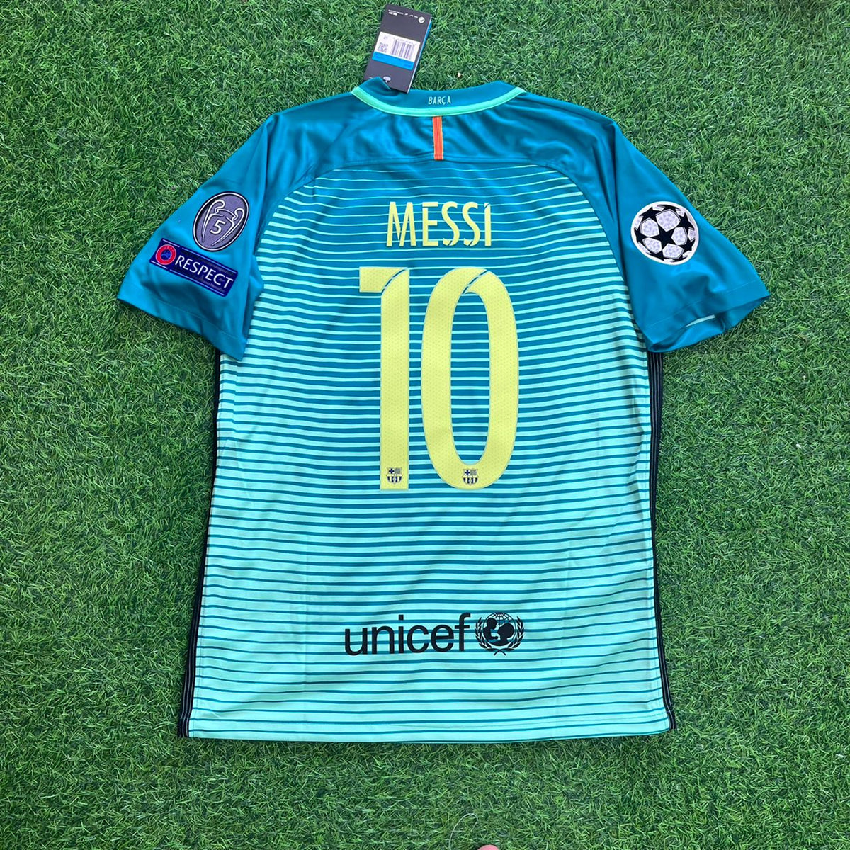 Lionel Messi #10 – Barcelona 2016/17 Away Retro Jersey Trikot Maillot Soccer Shirt Pulses Football