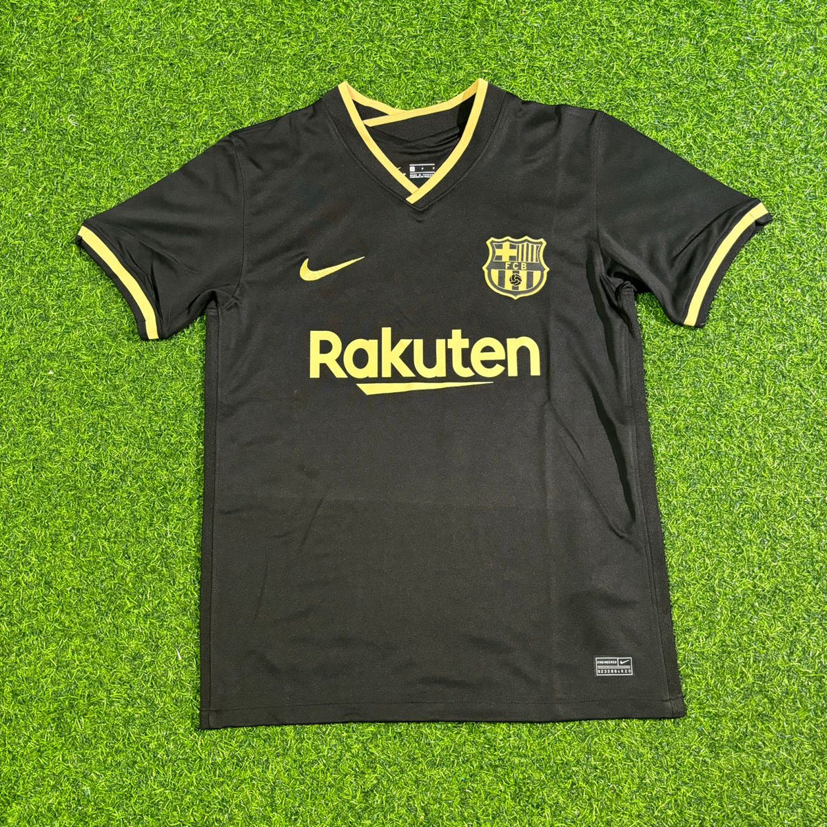 Lionel Messi Barcelona 2020-2021 Black Retro Football Jersey Pulses Football