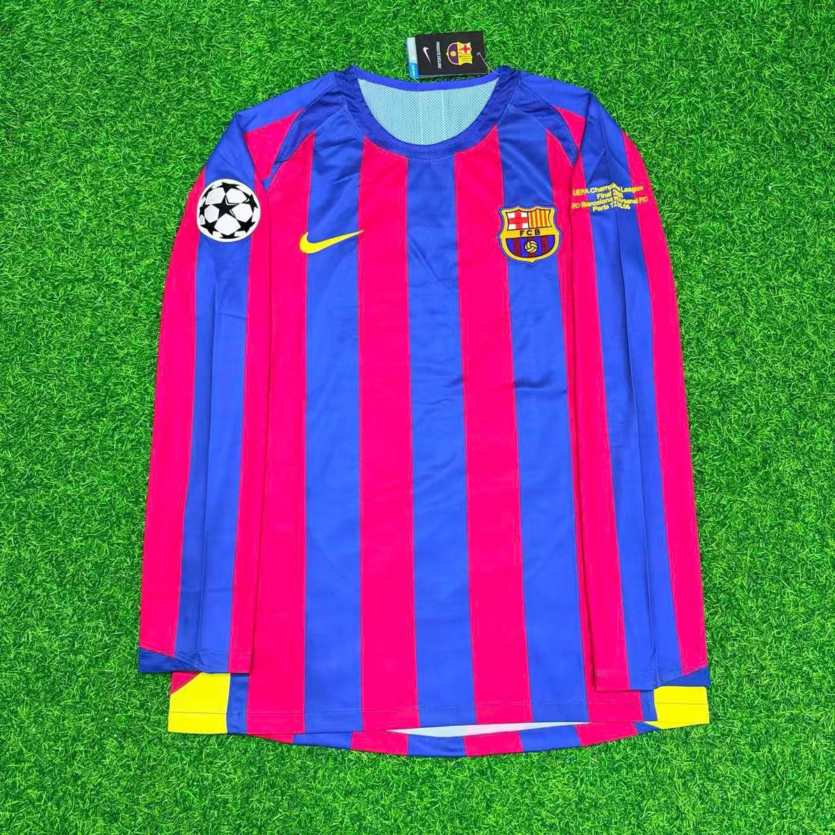 Lionel Messi Barcelona Retro Long Sleeve Football Jersey Pulses Football