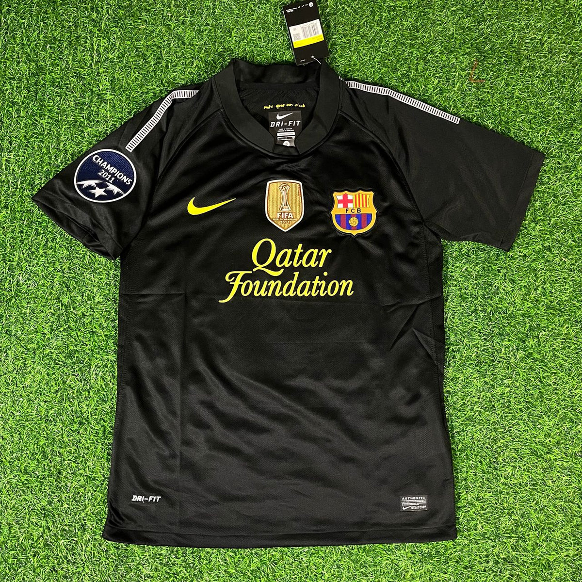 Lionel Messi Black Barcelona 2011/12 Retro Kit Shirt Jersey Trikot Maglia Pulses Football