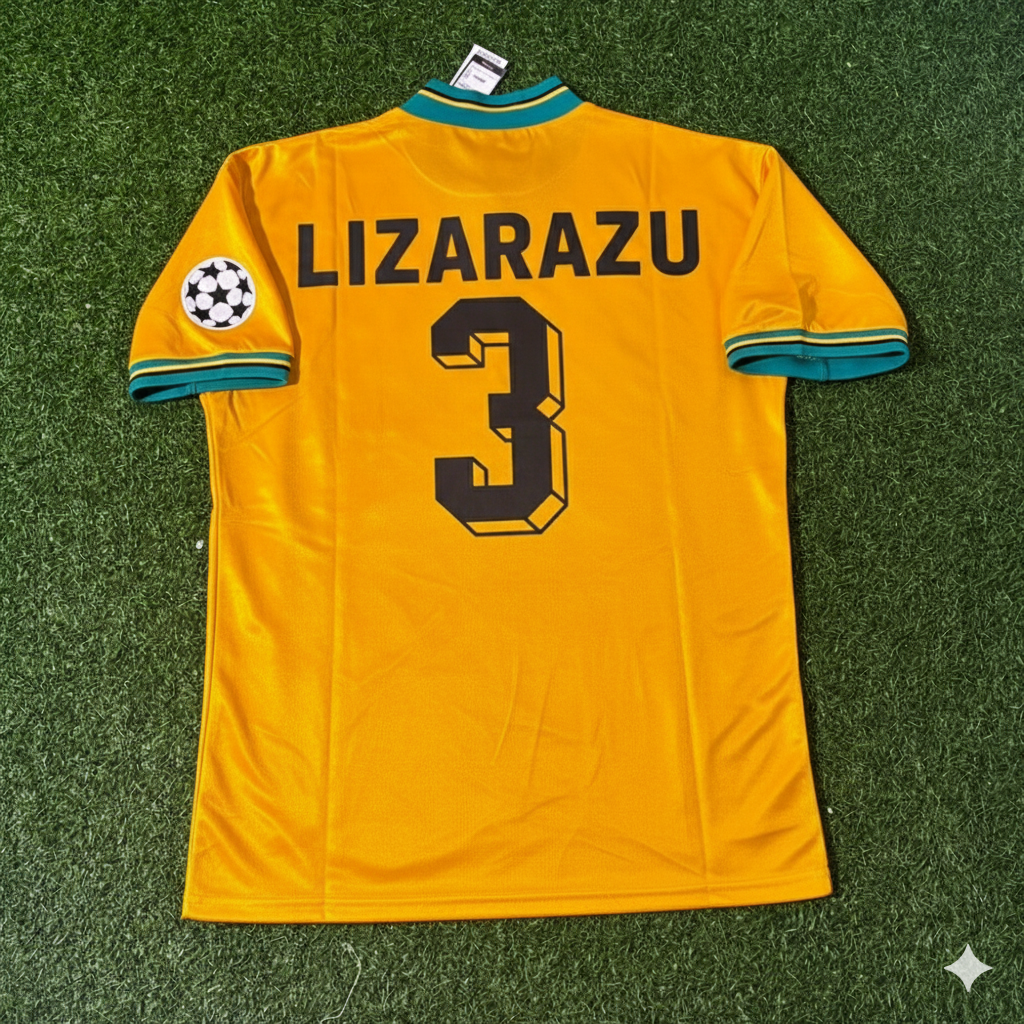 Bixente Lizarazu Bayern Munich Yellow Retro Football Jersey Kit Pulses Football