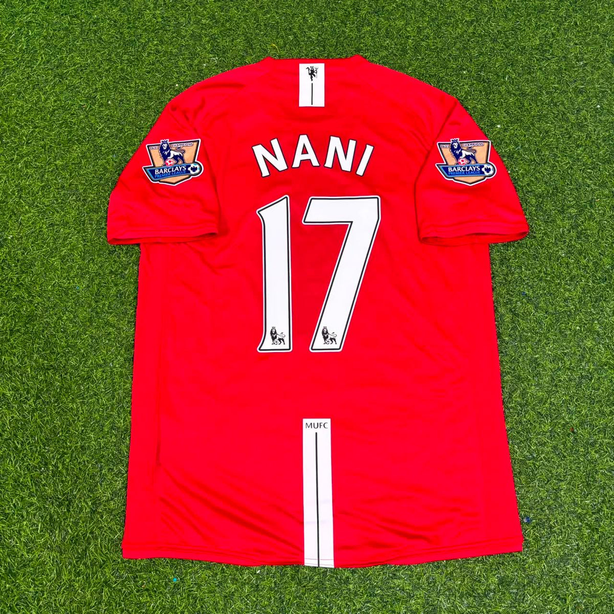 Luis Nani Manchester United 2007 2008 EPL Retro Red Jersey Trikot Pulses Football
