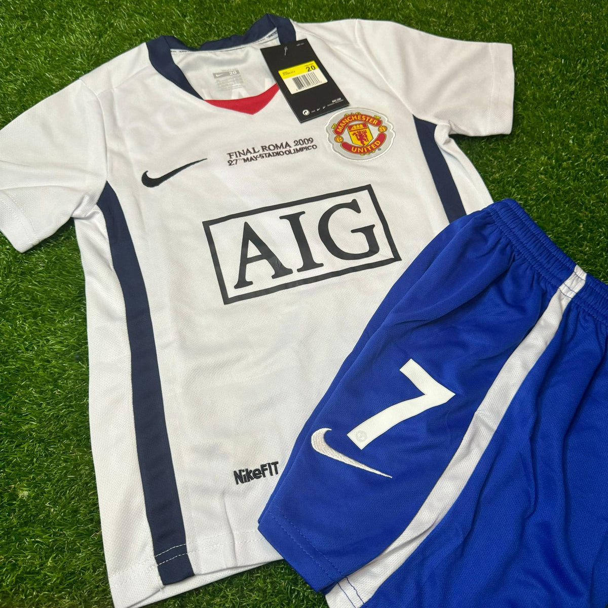 Cristiano Ronaldo Manchester United 2008/09 Away White Kids Kit – Kit Jersey for Children – | KinderTrikot | Maillot Enfant Soccer Shirt Pulses Football