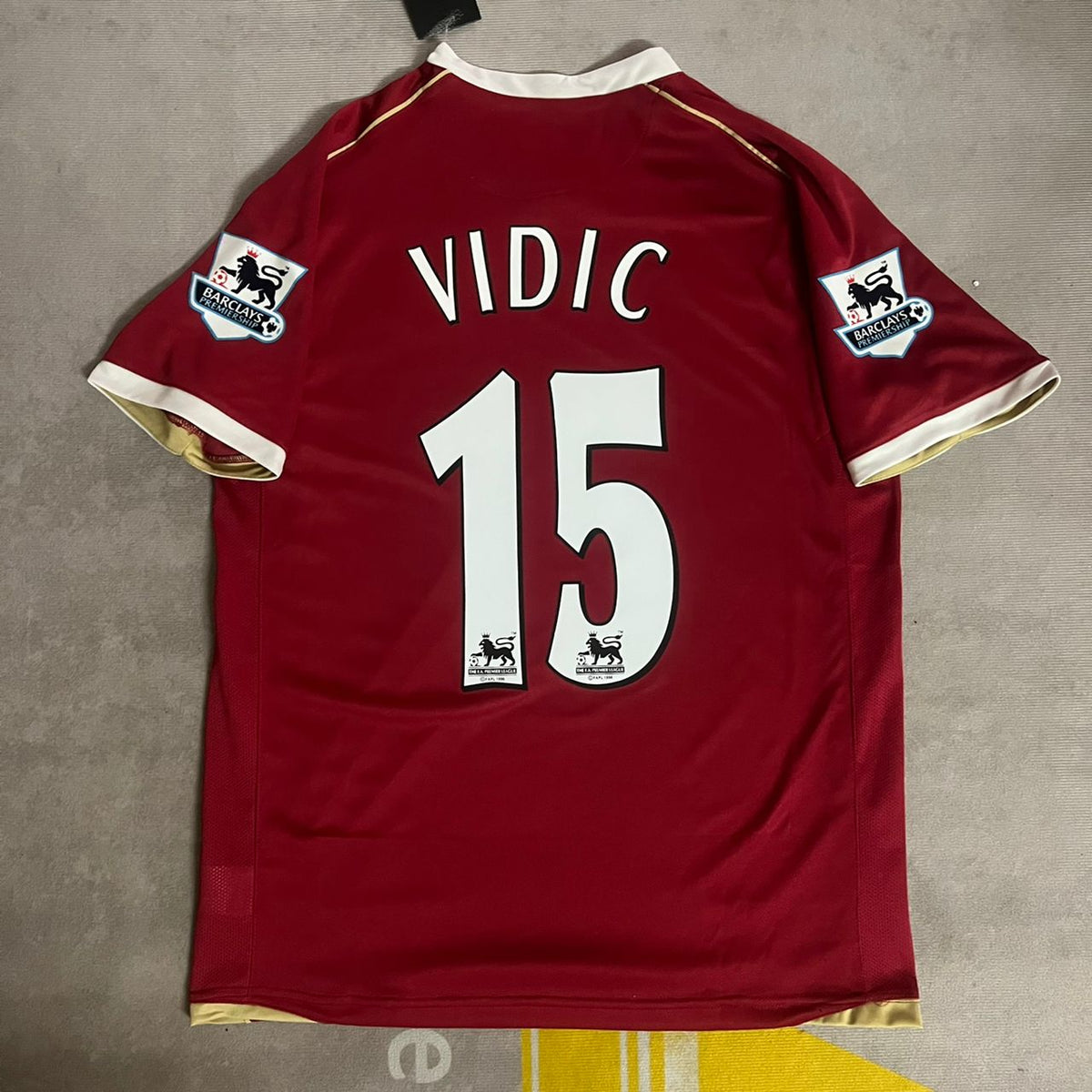 Nemanja Vidic Manchester United 2006/07 Red Kit Jersey Trikot Maglia Soccer Shirt Pulses Football