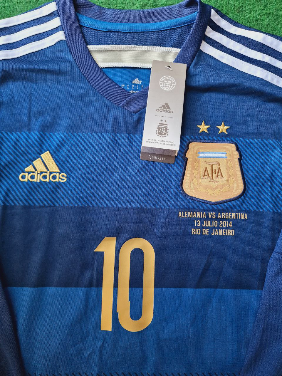 Lionel Messi Argentina 2014 World Cup Retro Football Jersey Pulses Football