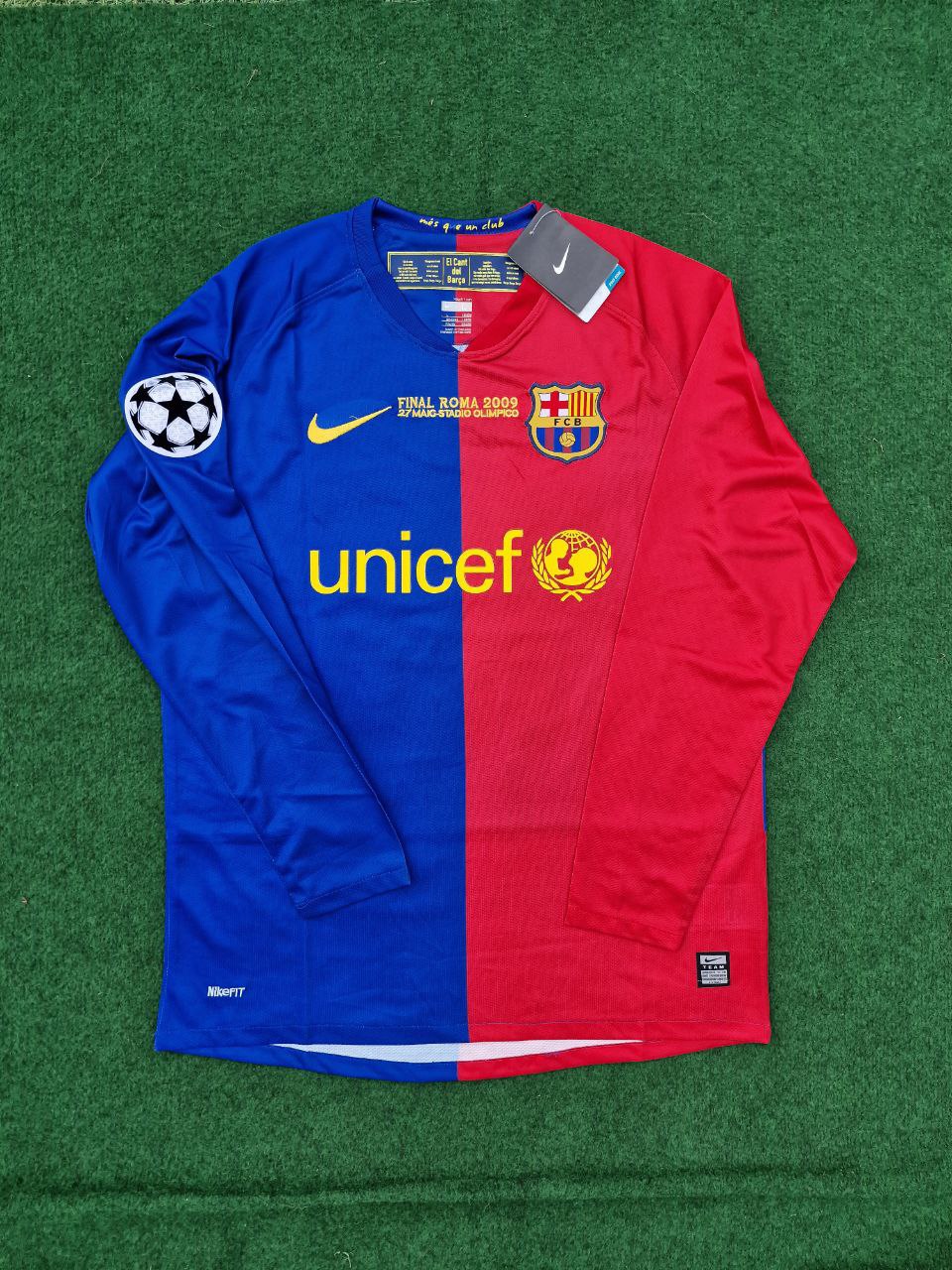 Lionel Messi Barcelona 2009 Champions League Final Retro Jersey Pulses Football