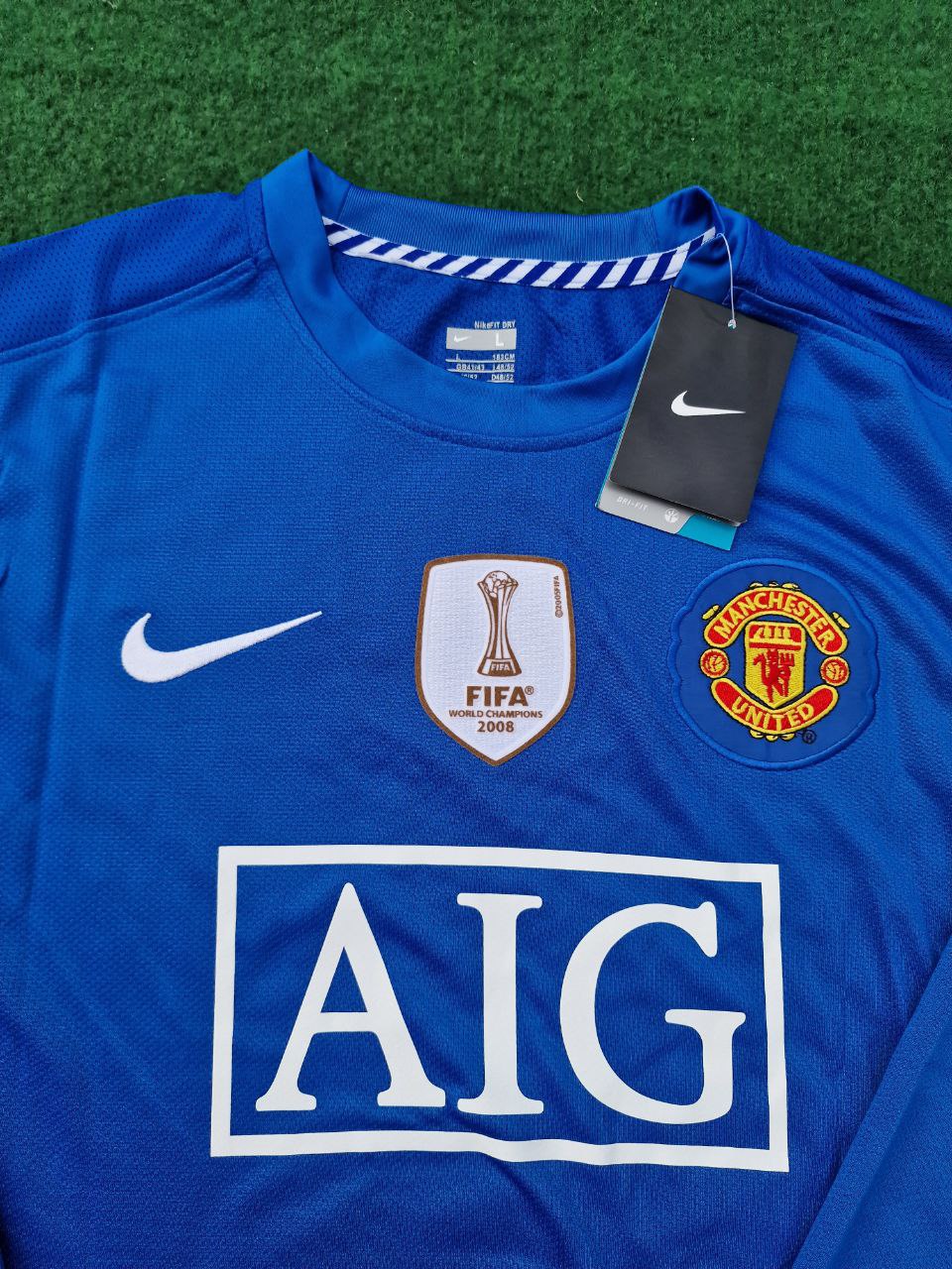 Cristiano Ronaldo Manchester United 2008 Fifa World Cup Champions League Patch Retro Jersey Pulses Football