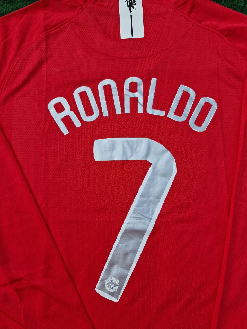 Cristiano Ronaldo Manchester United 2008 Champions Leage Final Moscow Retro Long Sleeve Jersey Pulses Football