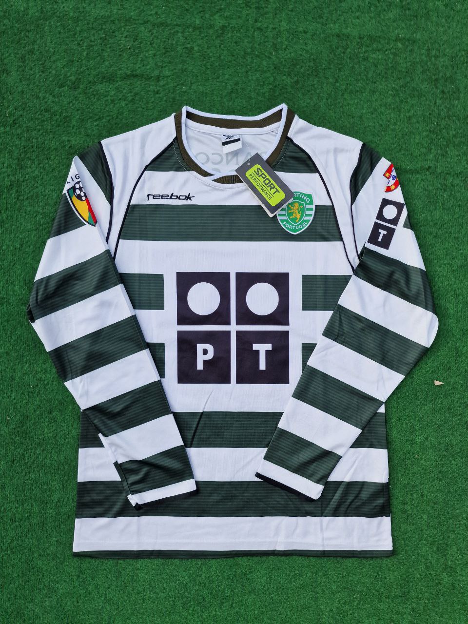 Cristiano Ronaldo Sporting Lisbon 2001 2003 First Season Long Sleeve Retro Jersey Pulses Football