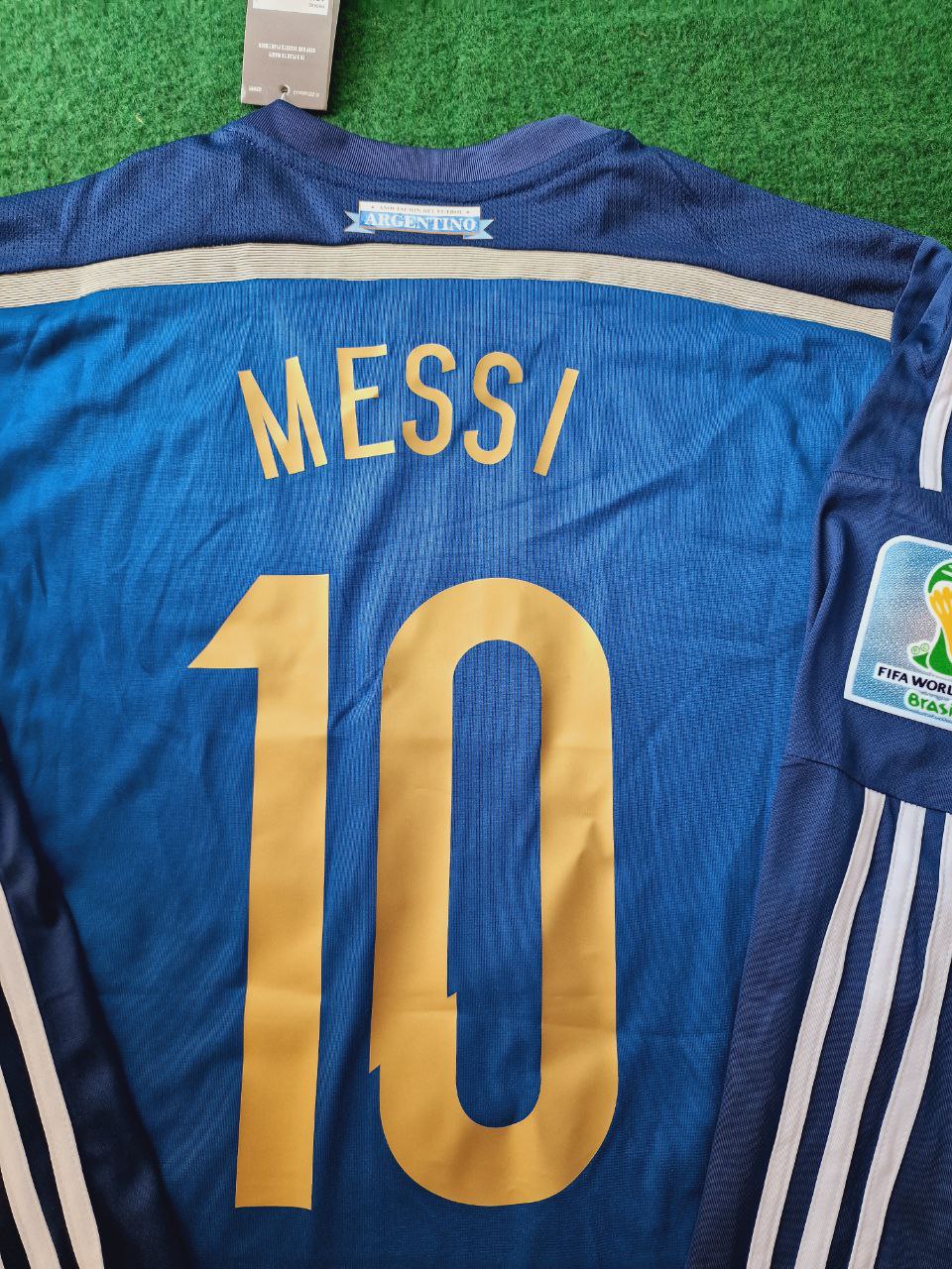 Lionel Messi Argentina 2014 World Cup Retro Football Jersey Pulses Football