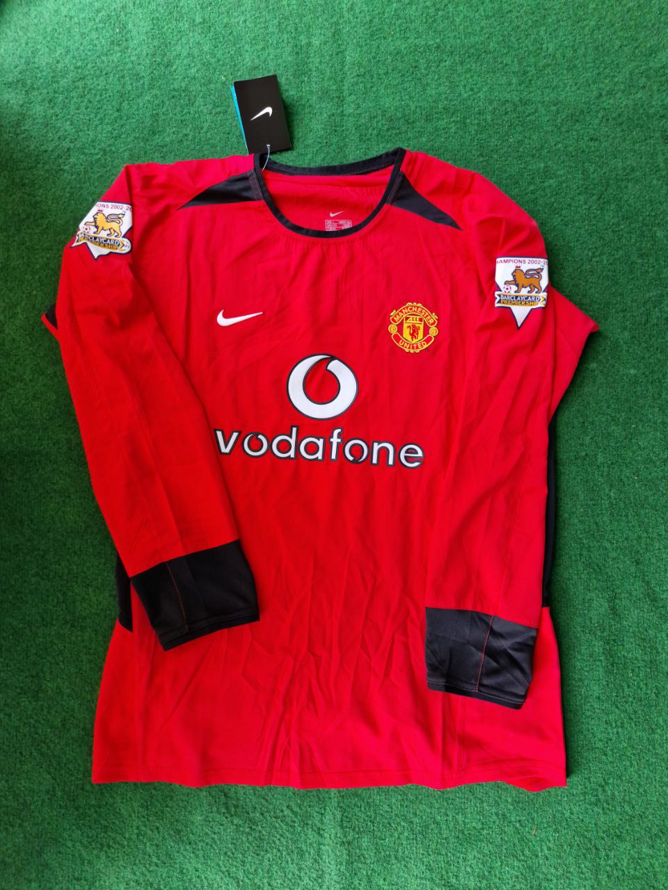Cristiano Ronaldo Manchester United 2002 2004 Red Retro Long Sleeve Jersey Trikot Maillot Pulses Football