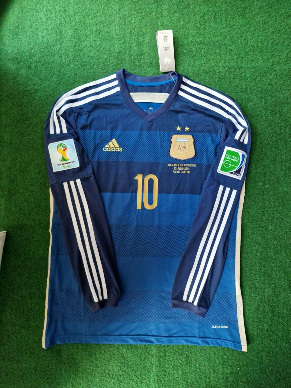 Lionel Messi Argentina 2014 World Cup Retro Football Jersey Pulses Football
