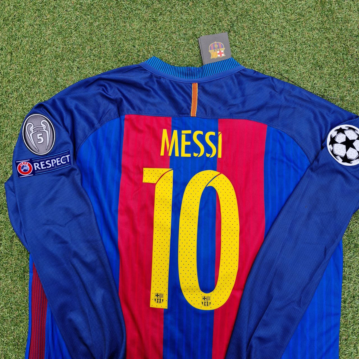 Lionel Messi Barcelona 2016 Special Edition Jersey with World Championship Patch Soccer Jersey Pulses Football