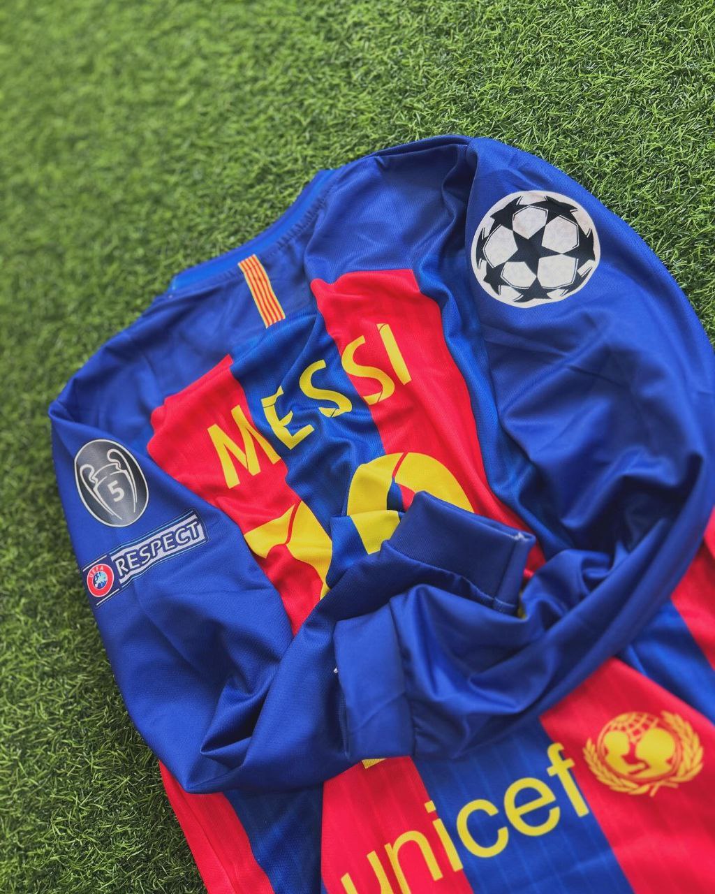 Lionel Messi Barcelona 2016 Special Edition Jersey with World Championship Patch Soccer Jersey Pulses Football