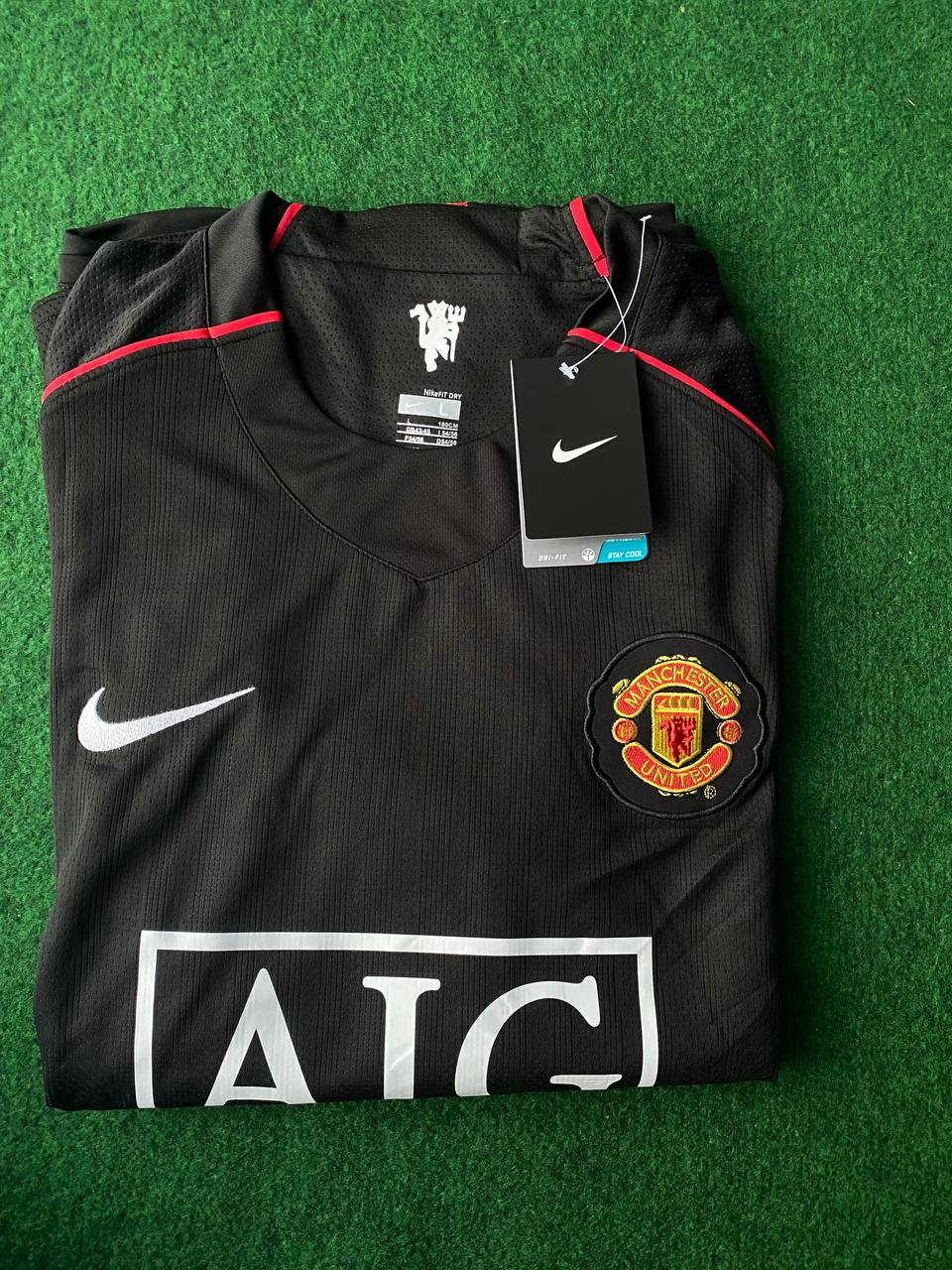 Cristiano Ronaldo Manchester United 2007-2008 Black Retro Jersey Trikot Camiseta Maillot Soccer Shirt Pulses Football