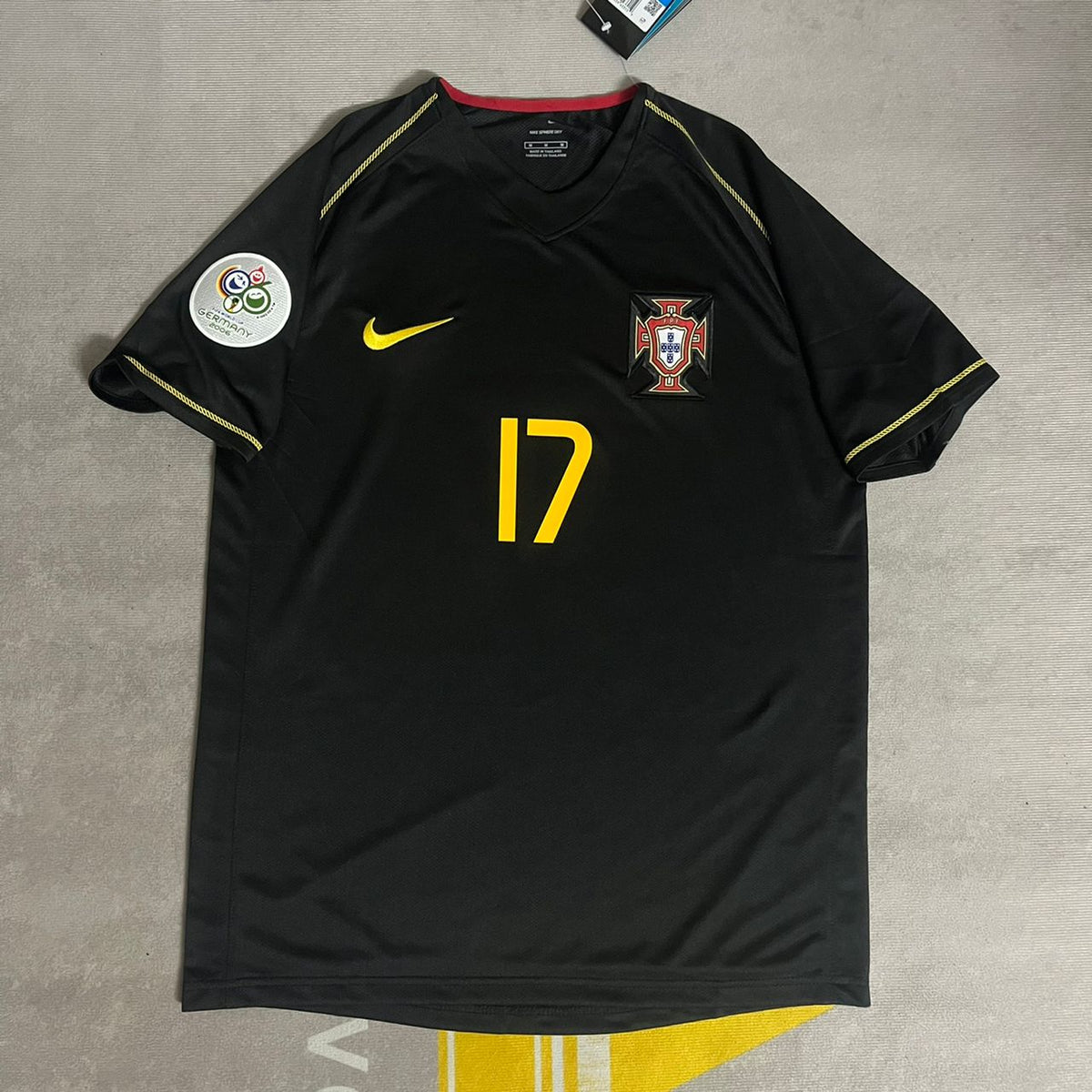Cristiano Ronaldo #cr7 - Portugal 2006 World Cup Black Jersey Trikot Pulses Football