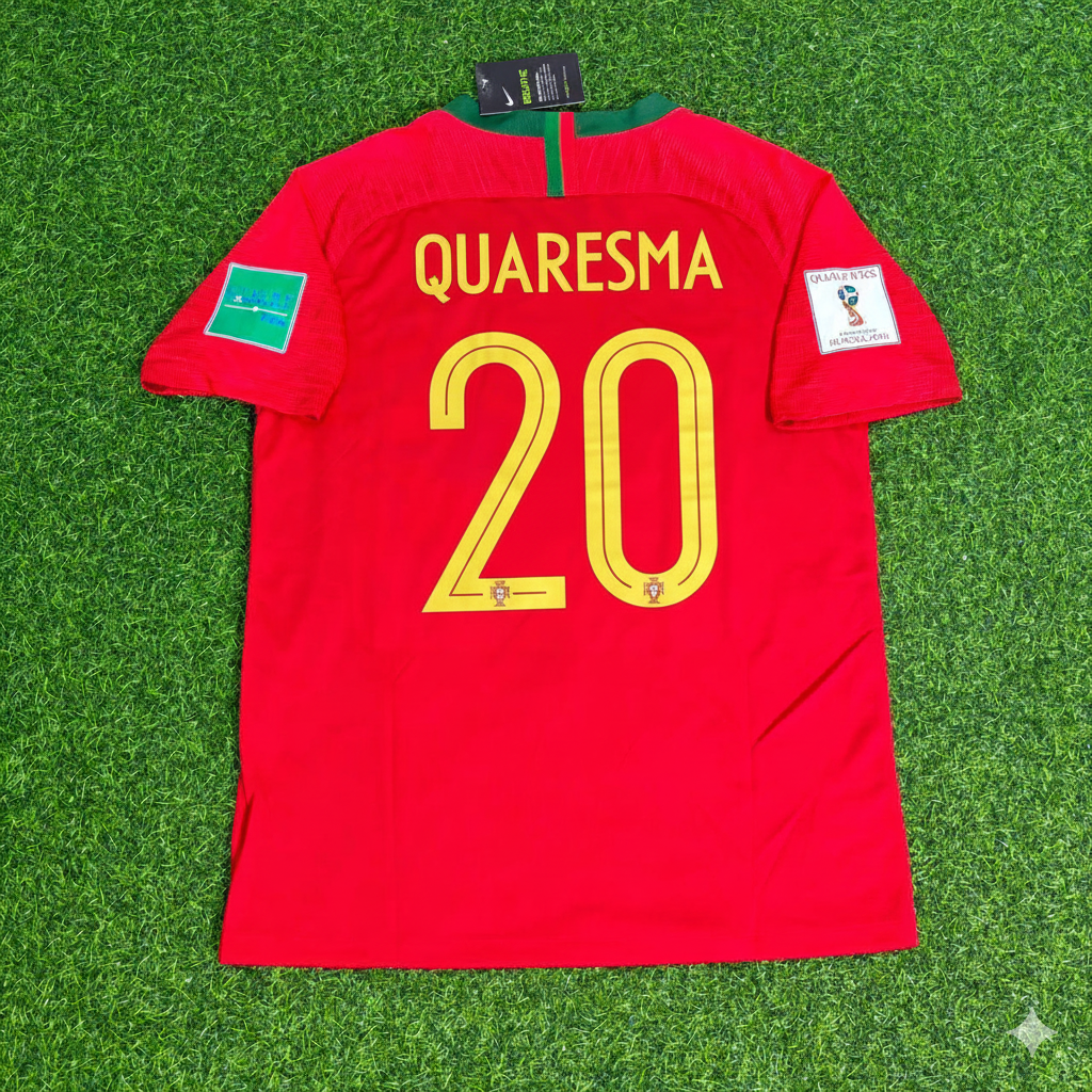 Ricardo Quaresma Portugal 2018 World Cup Red Retro Football Jersey Pulses Football