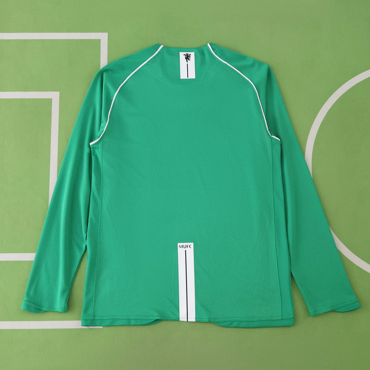 Cristiano Ronaldo Manchester United Green Retro Long Sleeve Jersey Soccer Shirt Pulses Football