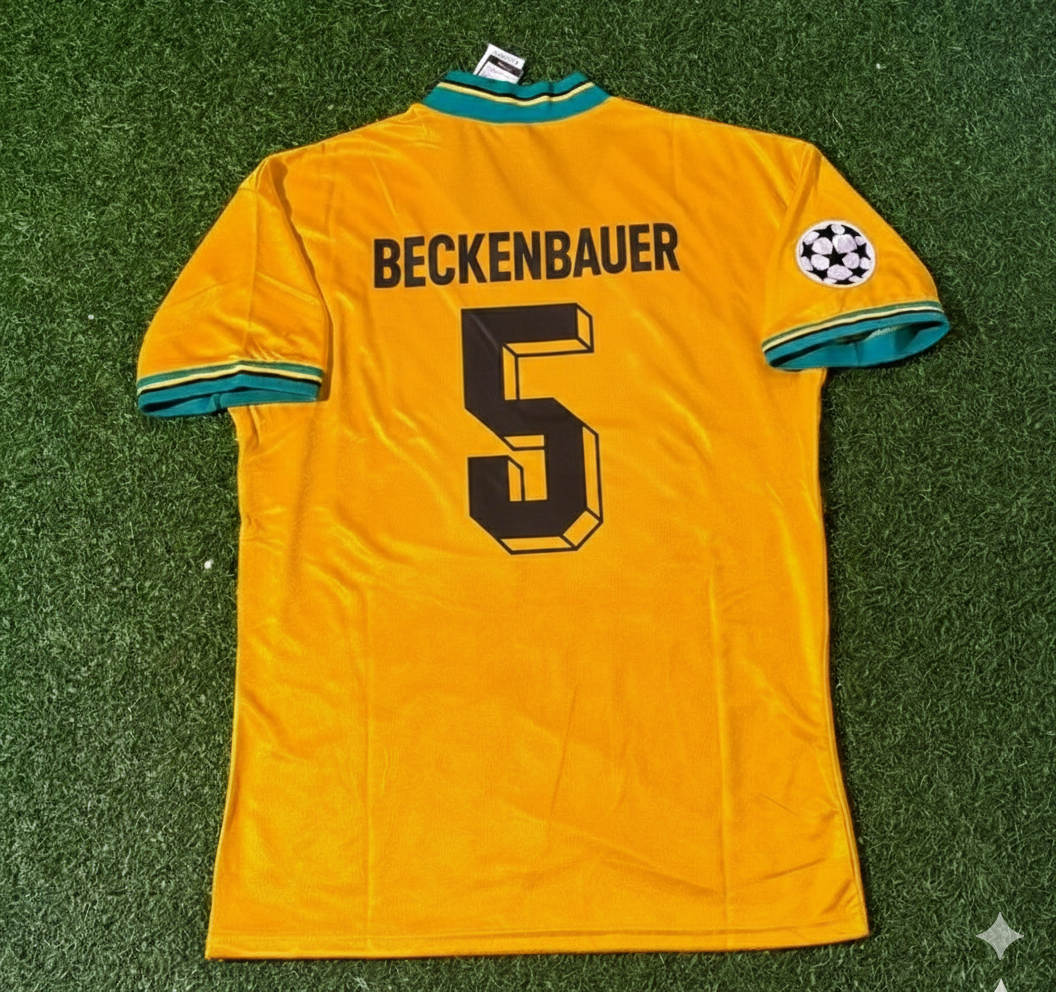 Franz Beckenbauer Bayern Munich Yellow Retro Football Jersey Kit Pulses Football