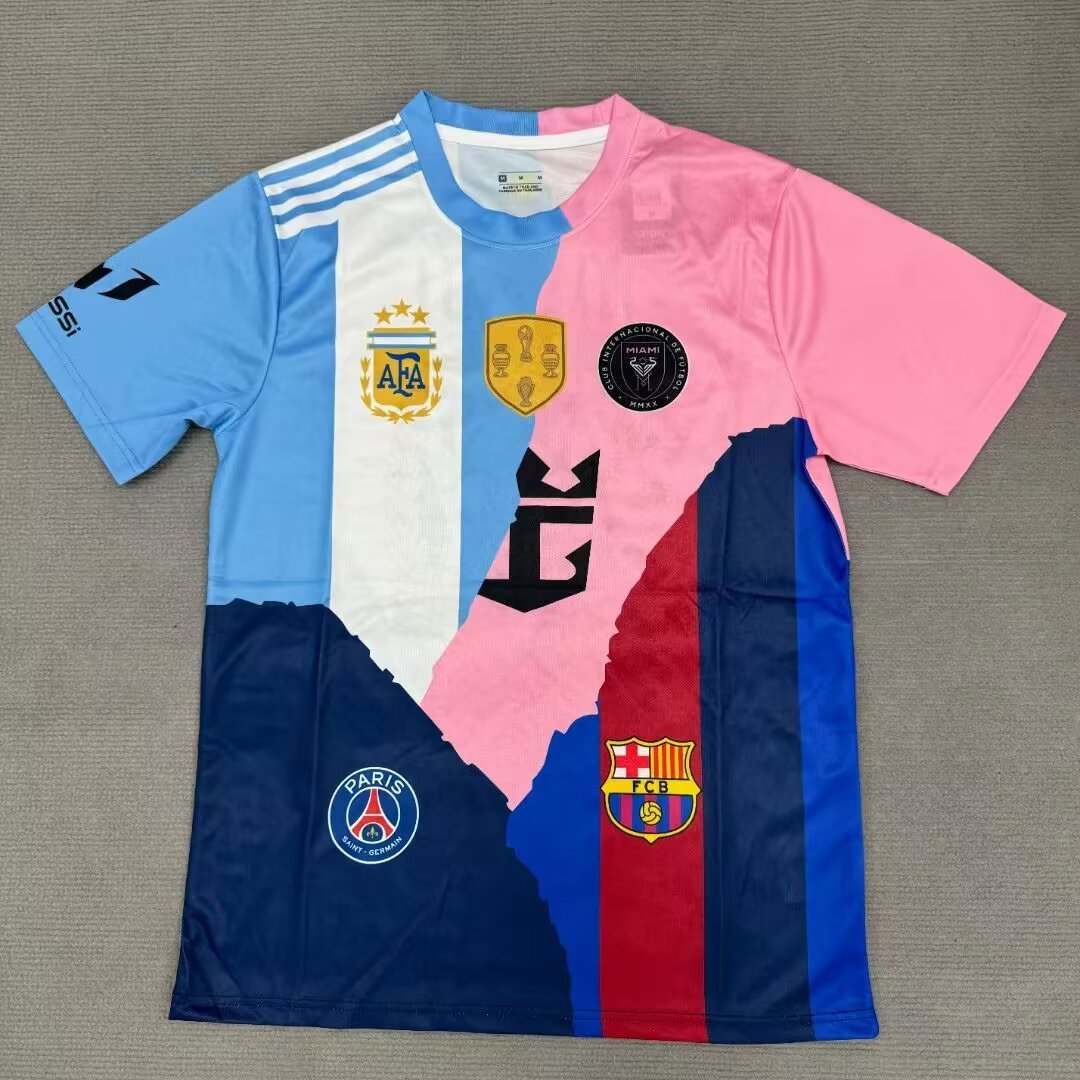 Lionel Messi GOAT Combo All Teams Commemorative Jersey Trikot Maillot Soccer Shirt Pulses Football