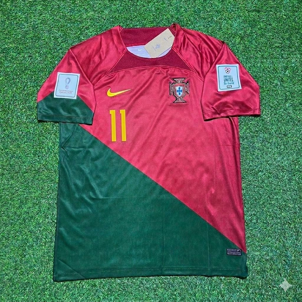 João Félix #11  Portugal 2022 World Cup Home Retro Football Jersey Pulses Football