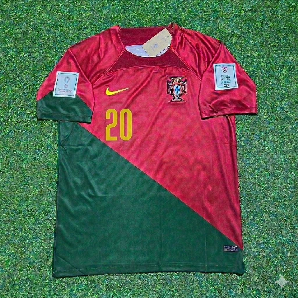 João Cancelo #20 Portugal 2022 World Cup Home Retro Football Jersey Pulses Football