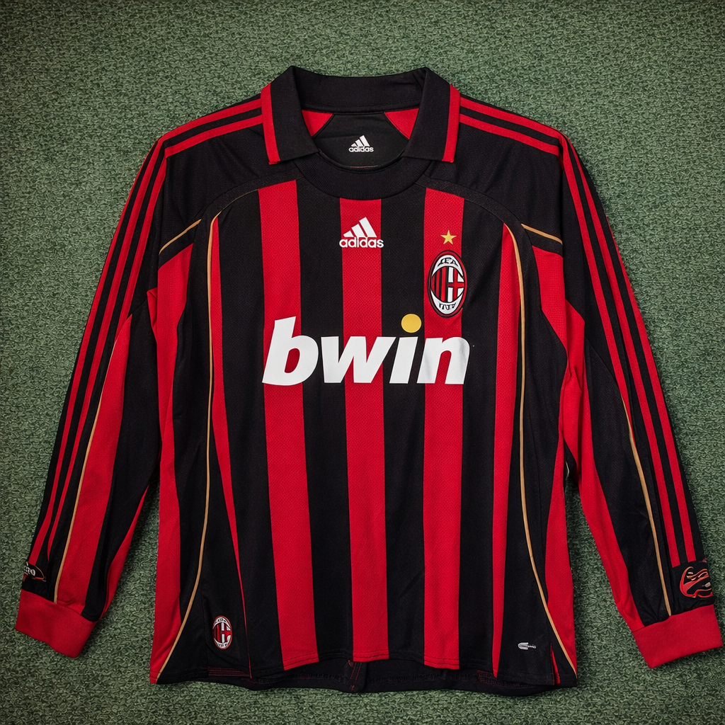 AC Milan 06/07 I Home Jersey - Long Sleeve Retro Version
