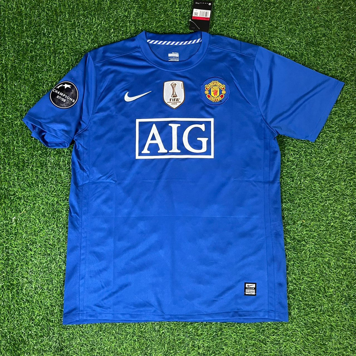 Cristiano Ronaldo Manchester United 2008 Champions League Patch Retro Short Jersey Trikot Pulses Football