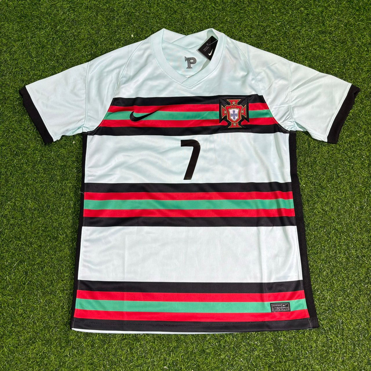 Cristiano Ronaldo Portugal EURO 2020 Retro Away Football Jersey Pulses Football