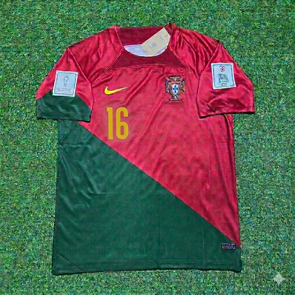 Vitinha #16  Portugal 2022 World Cup Home Retro Football Jersey Pulses Football
