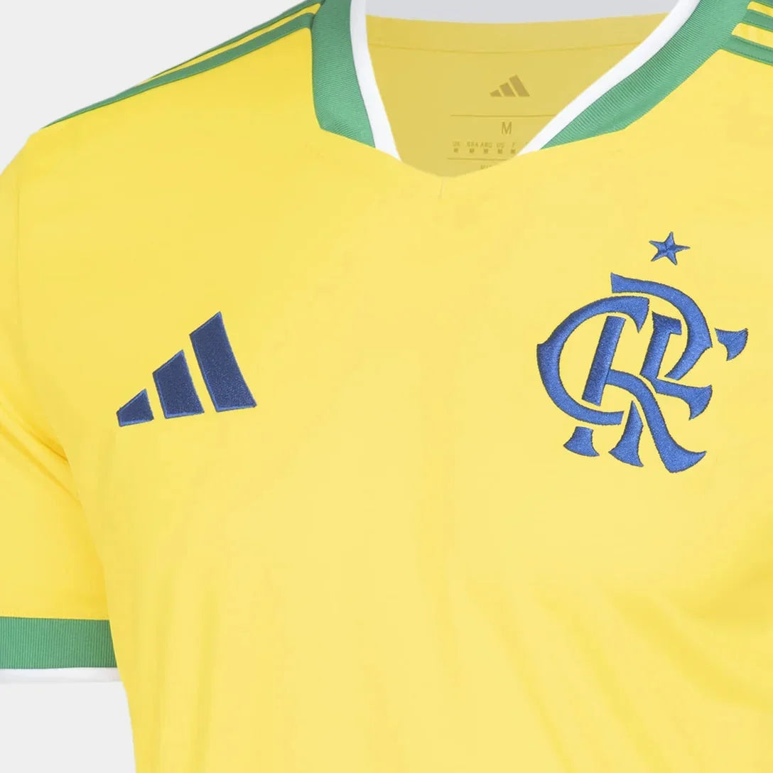 Camisa Masculina Flamengo Brasil 2026 - Amarelo+Verde Pulses Football