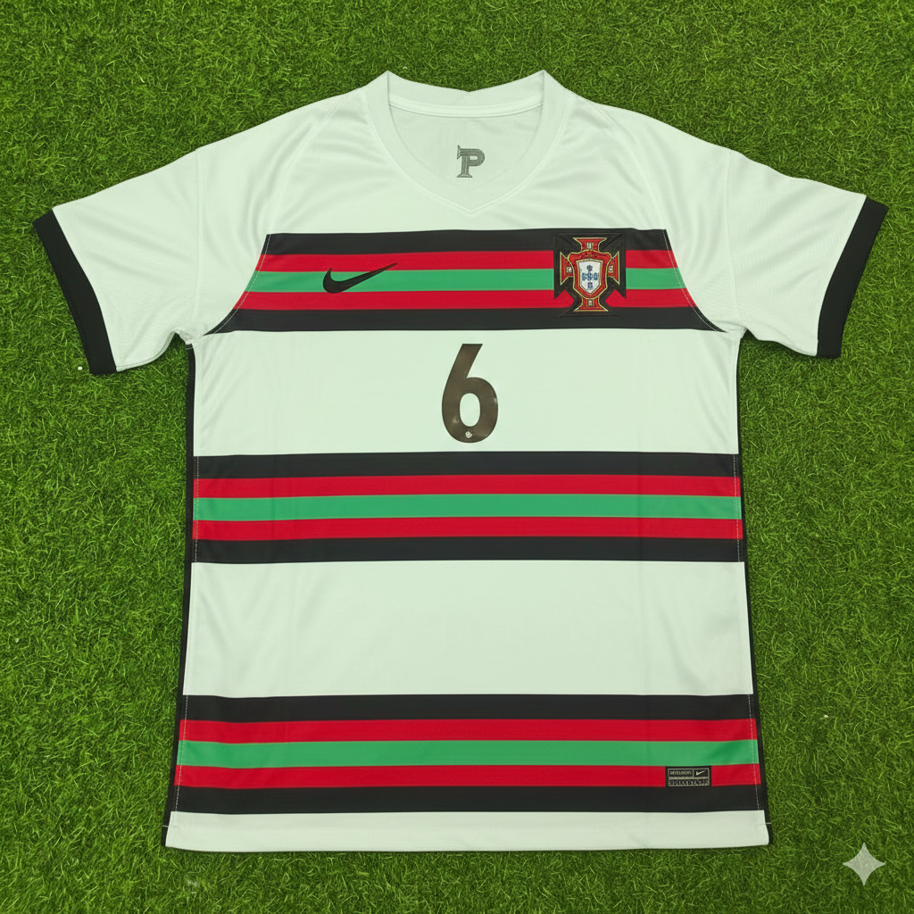 Jose Fonte Portugal EURO 2020 Retro Away Football Jersey Pulses Football