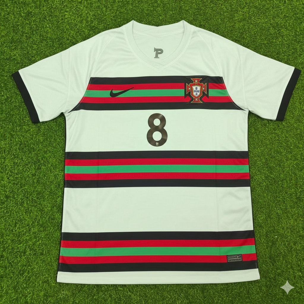 Joao Moutinho Portugal EURO 2020 Retro Away Football Jersey Pulses Football