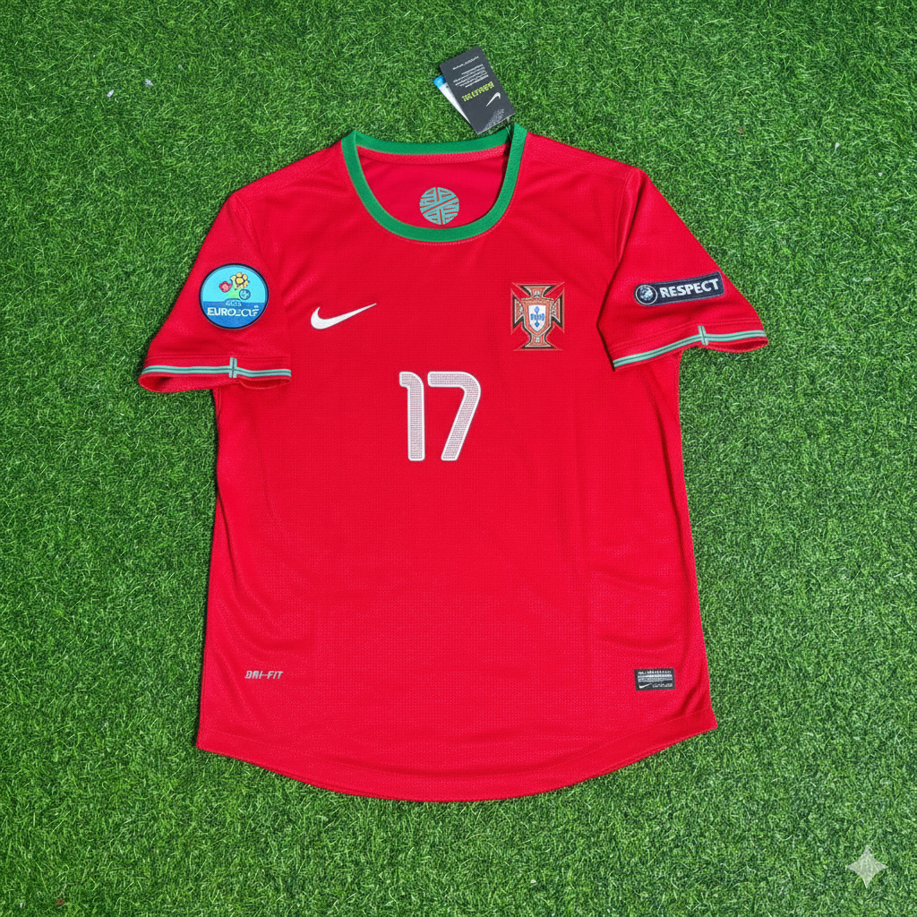 Luis Nani Portugal Euro 2012 Red Retro Football Jersey Kit Pulses Football
